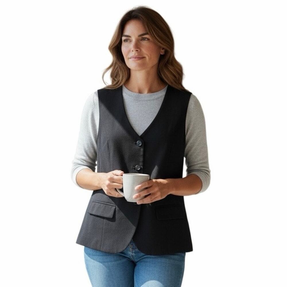 A New Day Women’s Carefree Crepe Vest Size XXL Black